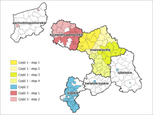 Ilustracja: Umowy na cyfryzację map glebowo-rolniczych podpisane <br />
Zasięg przestrzenny przedmiotu zamówienia (fot. SOPZ, GUGiK)